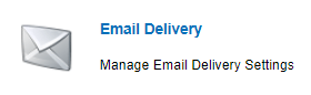 email delivery settings menu button