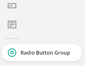 Interface section showing a selected radio button labelled "Radio Button Group".