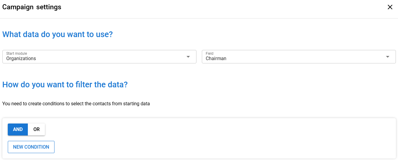 Tietokuvake, jossa on viesti, joka ilmoittaa, että vain kontaktit, joihin on lisätty sähköpostiosoitteet, on sisällytetty.